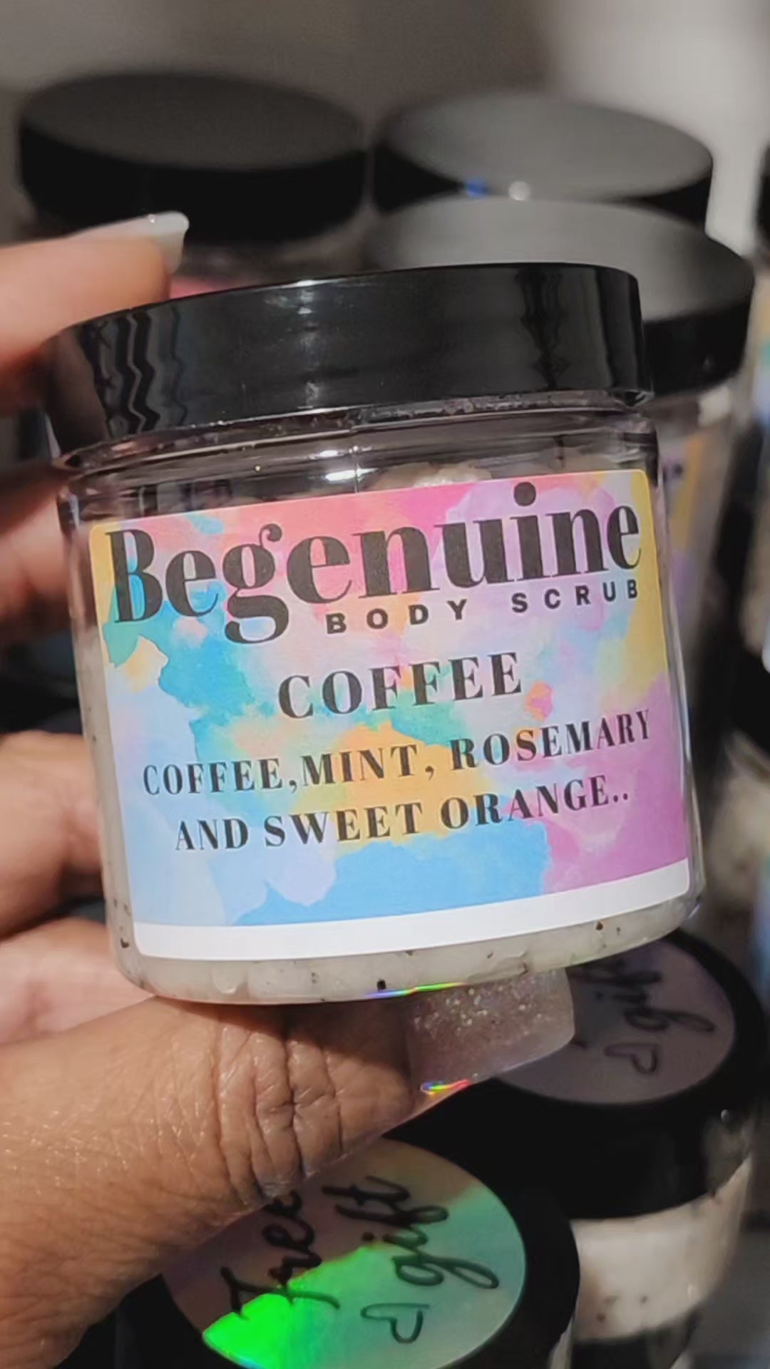 Coffee salt scrub
