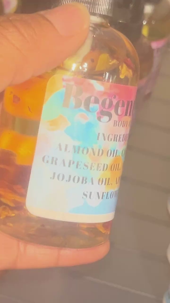 Body oil with roses
