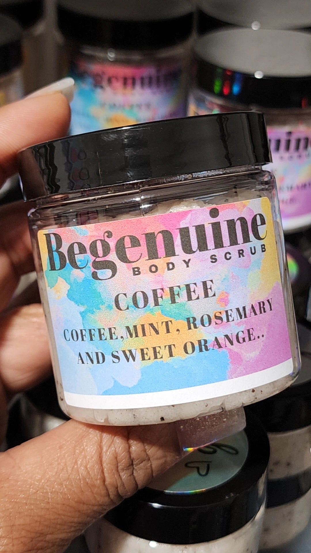 Coffee salt scrub